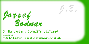 jozsef bodnar business card